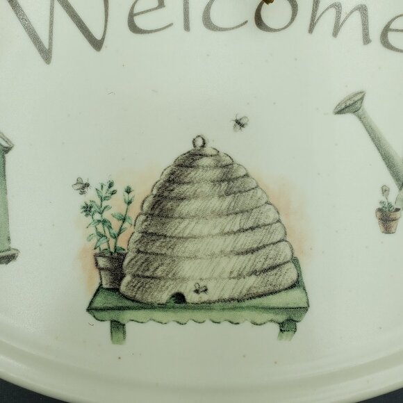 Pfaltzgraff Naturewood Wall Plaque Welcome Sign Gardening Wall Decor - Picture 4 of 6